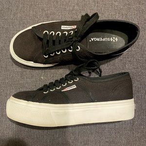 Black Platform Superga Sneakers
